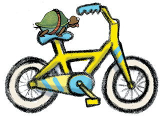 Bicycle, illustration by Jaime Temairik